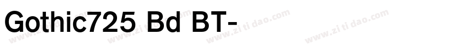 Gothic725 Bd BT字体转换